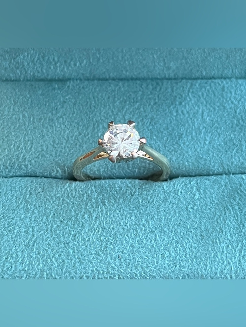 Gold-Tone-Round Cubic Zirconia
Fashion Ring Size 6